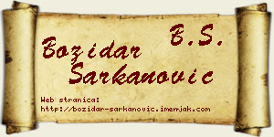 Božidar Šarkanović vizit kartica